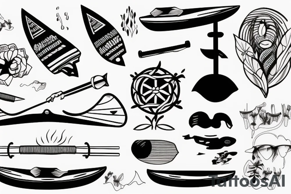 Boatless Oar tattoo idea