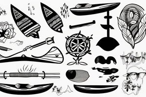 Boatless Oar tattoo idea
