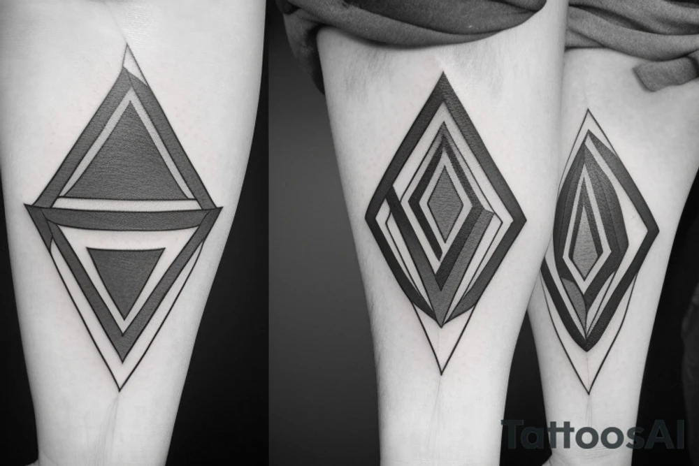 aesthetic triangle minimalism tattoo idea