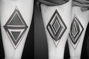 aesthetic triangle minimalism tattoo idea