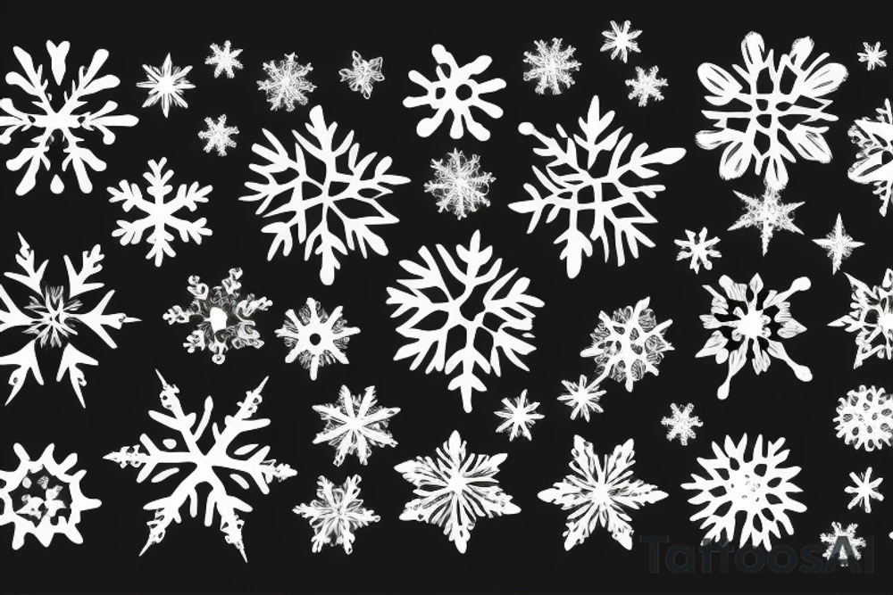 burning snowflake tattoo idea