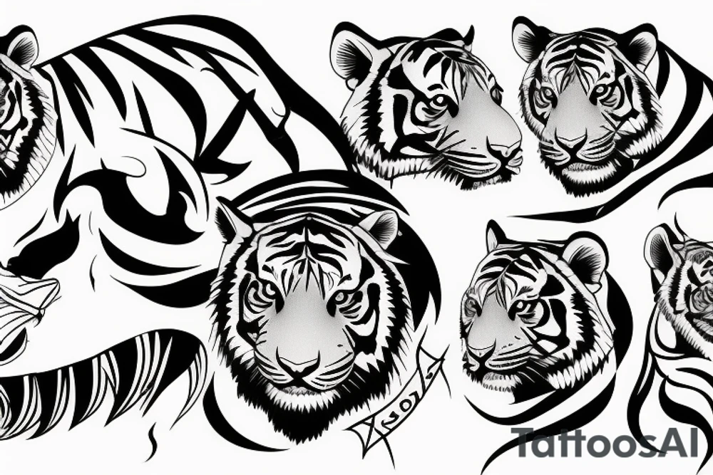 Tiger with tooth tattoo idea