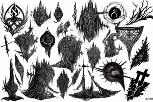 Bloodborne game's caryll rune inspired tattoo idea