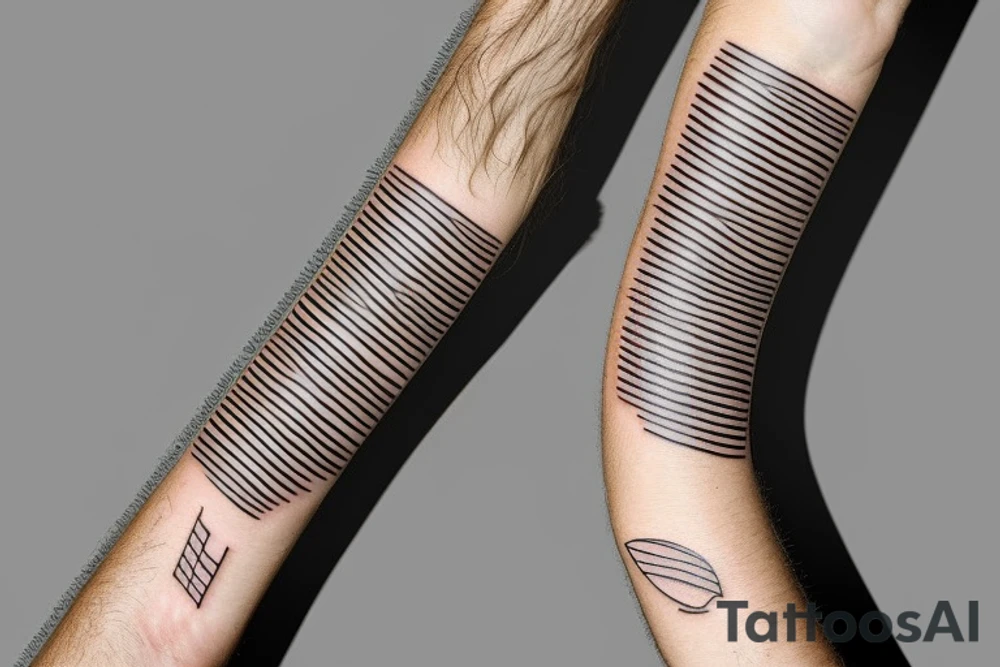 Two stripes on the wrist tattoo idea