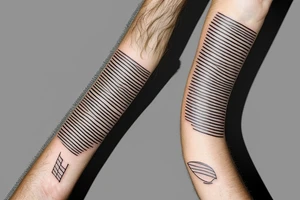 Two stripes on the wrist tattoo idea