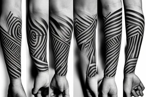 Two stripes on the wrist tattoo idea