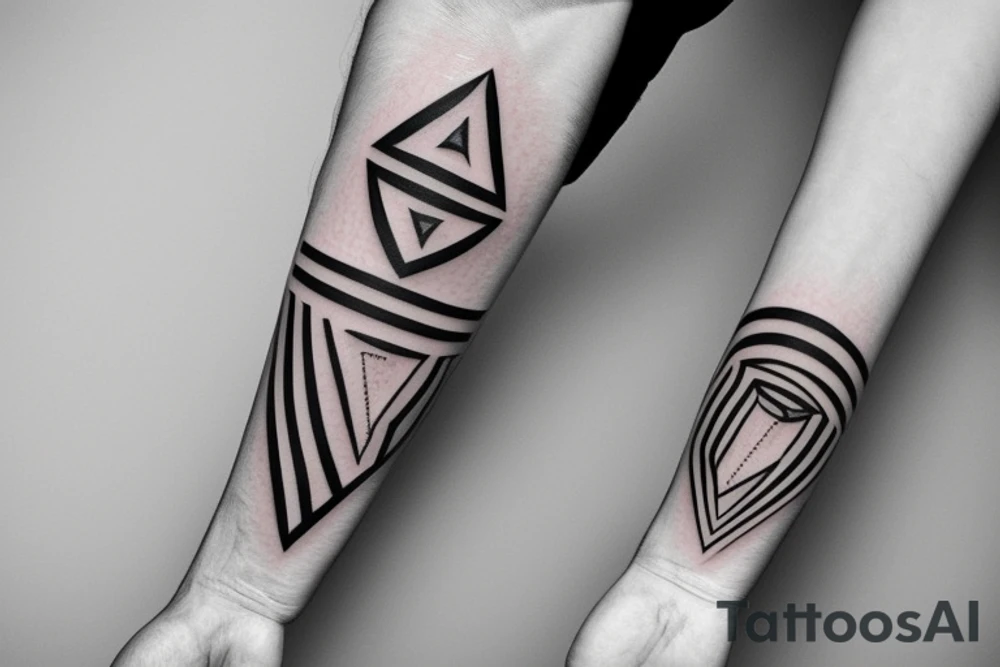 Two stripes on the wrist tattoo idea