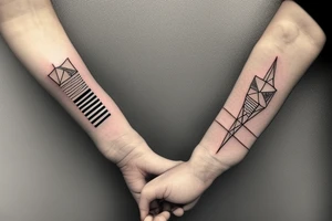Two stripes on the wrist tattoo idea