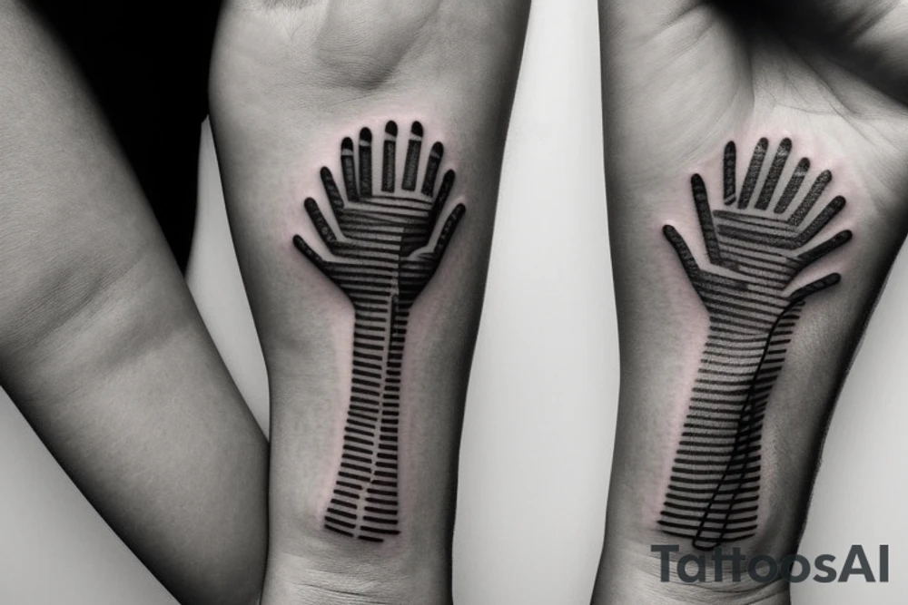 Two stripes on the wrist tattoo idea