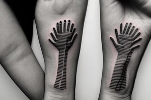 Two stripes on the wrist tattoo idea