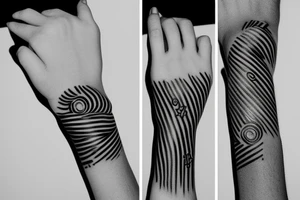 Two stripes on the wrist tattoo idea