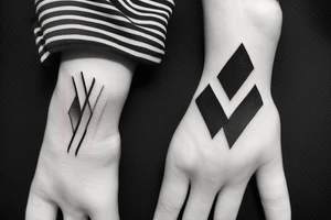 Two stripes on the wrist tattoo idea