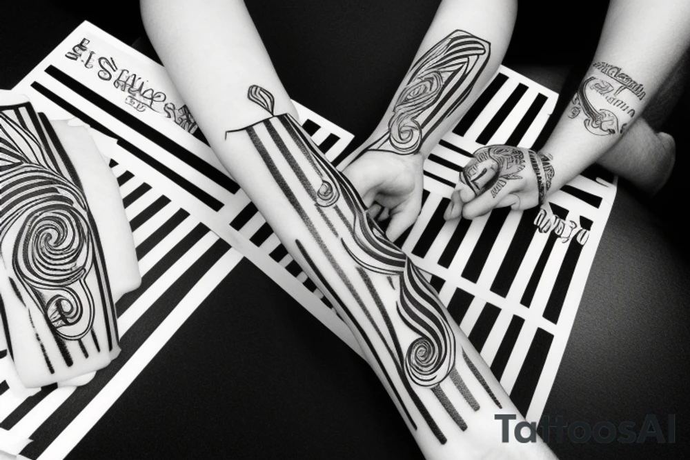 Two stripes on the wrist tattoo idea