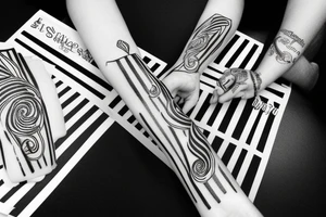 Two stripes on the wrist tattoo idea
