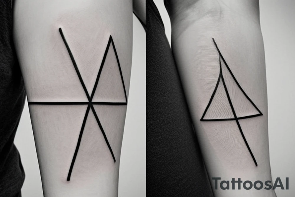 minimalism triangle aesthetically tattoo idea