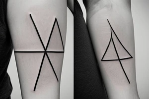 minimalism triangle aesthetically tattoo idea