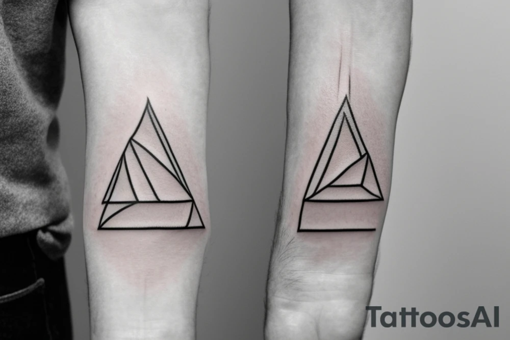 minimalism triangle aesthetically tattoo idea