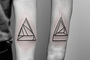 minimalism triangle aesthetically tattoo idea