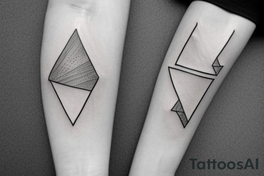 minimalism triangle aesthetically tattoo idea