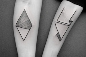 minimalism triangle aesthetically tattoo idea