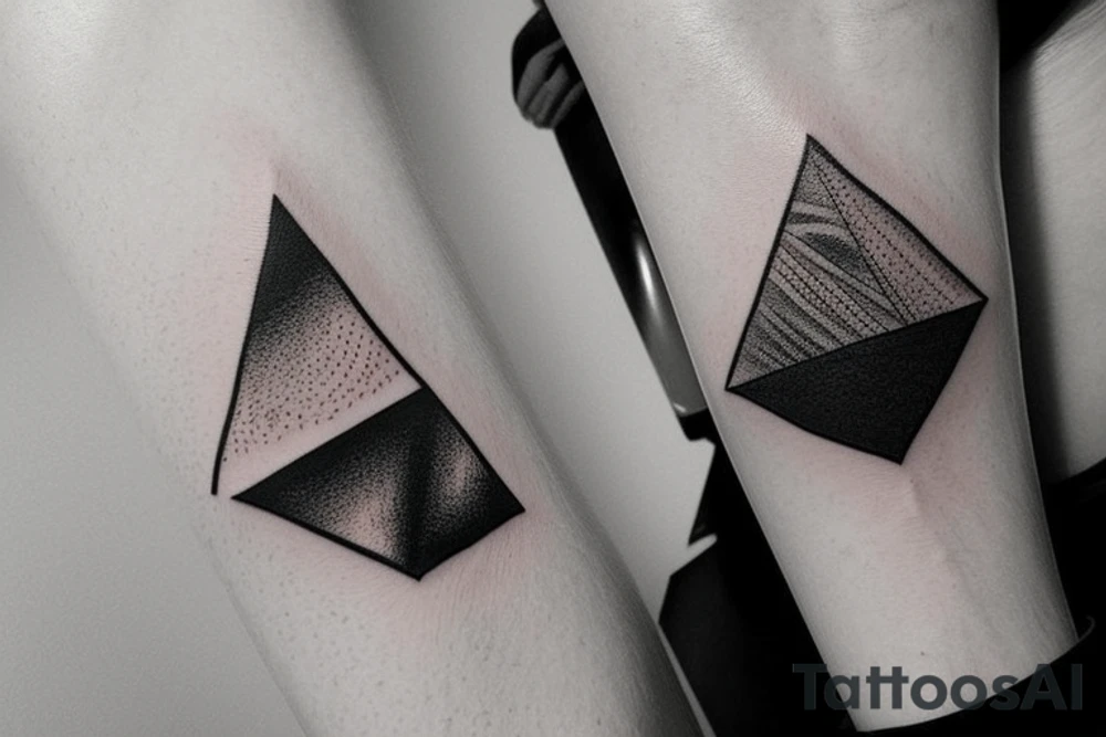 minimalism triangle aesthetically tattoo idea