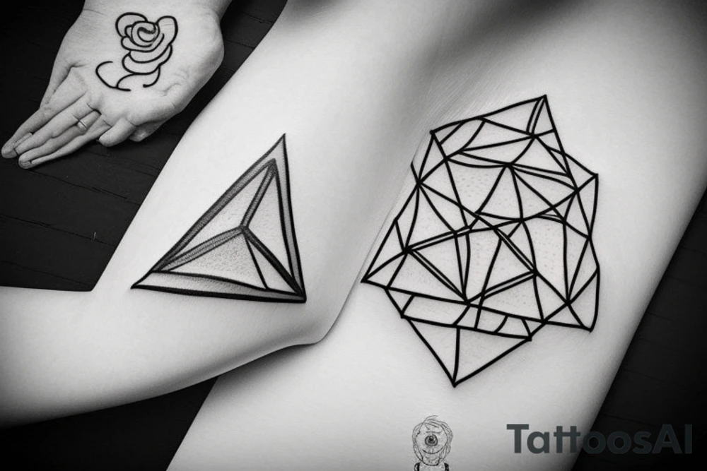 minimalism triangle aesthetically tattoo idea