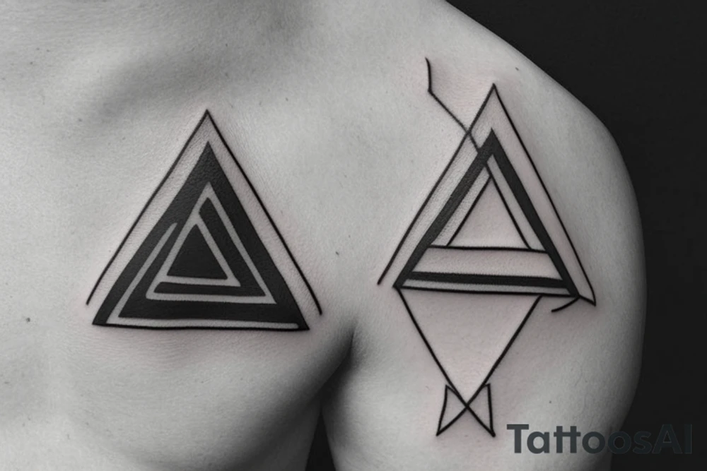 minimalism triangle aesthetically tattoo idea