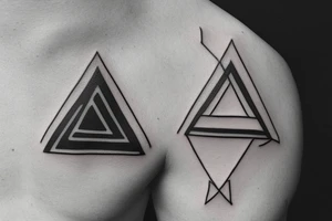 minimalism triangle aesthetically tattoo idea