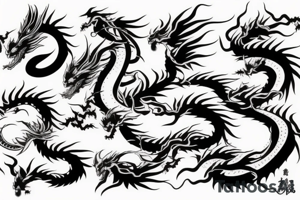 yakuza style full body dragon tattoo idea
