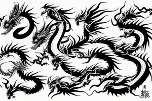 yakuza style full body dragon tattoo idea