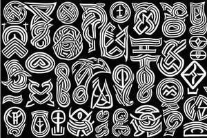 Scandinavian rune pattern tattoo idea