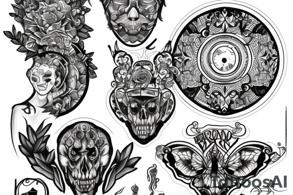 Breaked mirror guy tattoo idea