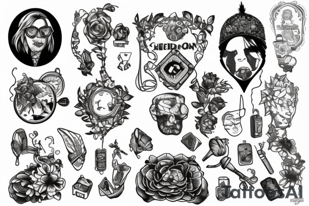 Breaked mirror guy tattoo idea
