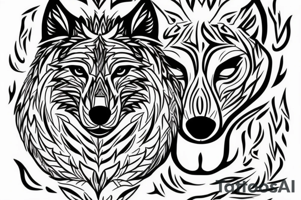 A serious and determined alpha wolf who is ready to control all the physical and metaphysical elements of this world. tattoo idea
