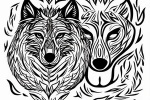 A serious and determined alpha wolf who is ready to control all the physical and metaphysical elements of this world. tattoo idea