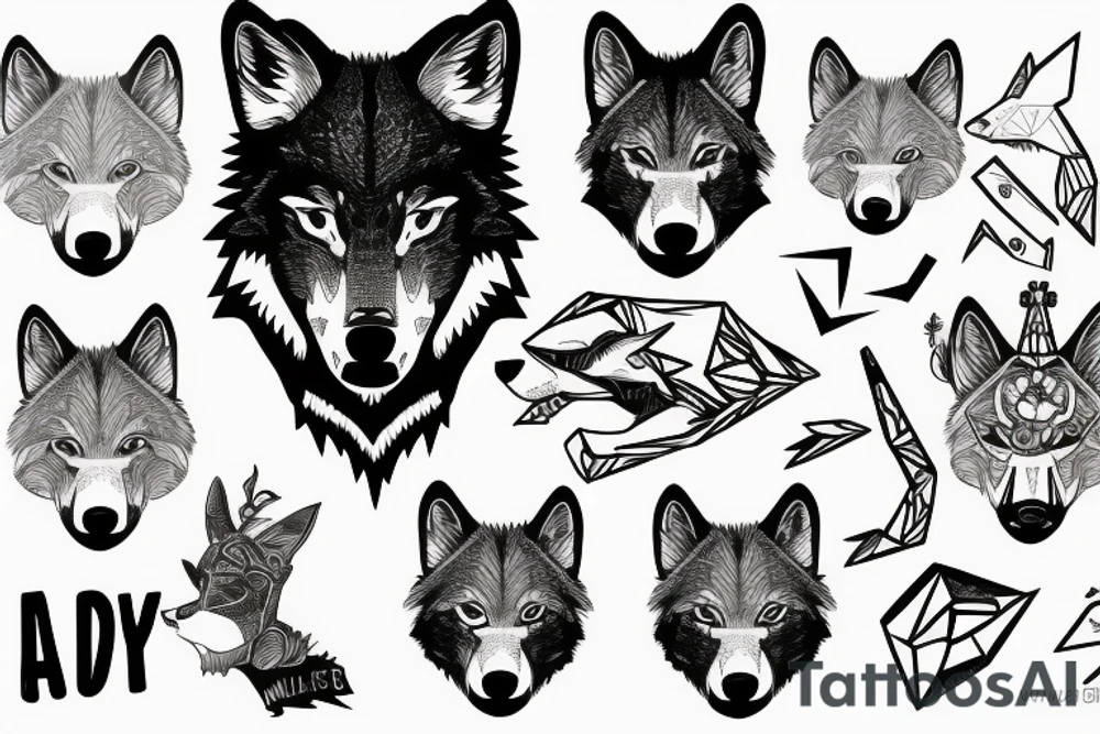 A serious and determined alpha wolf who is ready to control all the physical and metaphysical elements of this world. tattoo idea