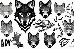 A serious and determined alpha wolf who is ready to control all the physical and metaphysical elements of this world. tattoo idea