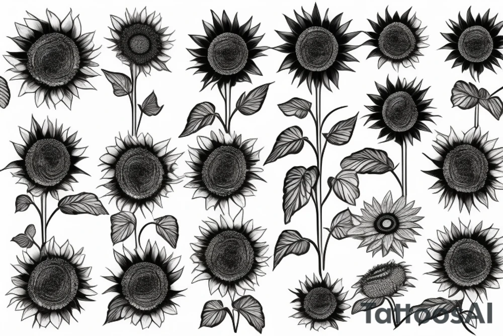 a sunflower tattoo idea