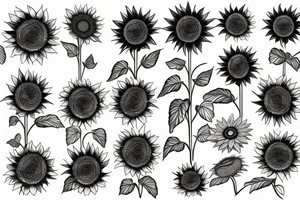 a sunflower tattoo idea