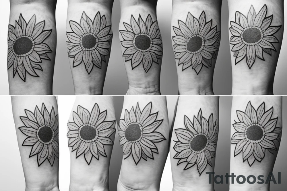 a sunflower tattoo idea