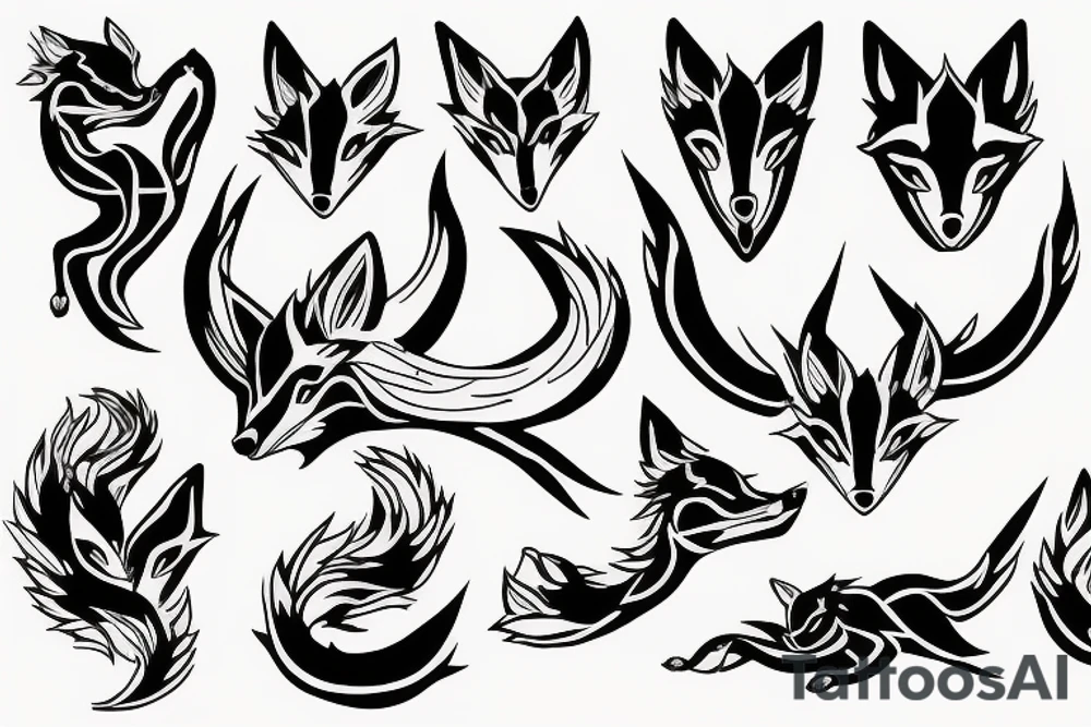 nine-tailed fox tattoo idea