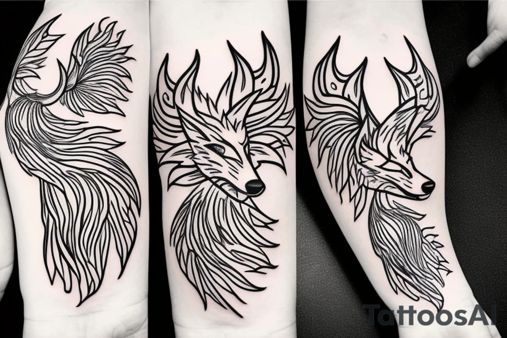 nine-tailed fox tattoo idea