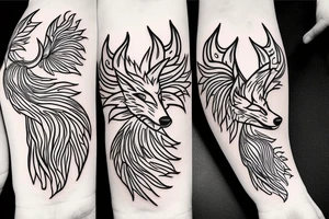 nine-tailed fox tattoo idea