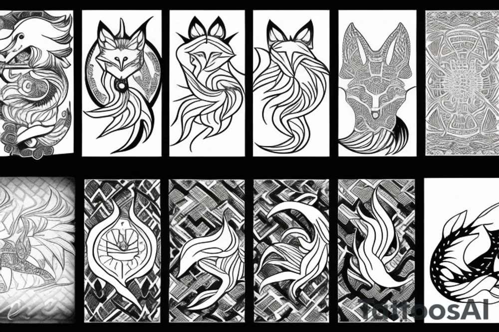 nine-tailed fox tattoo idea
