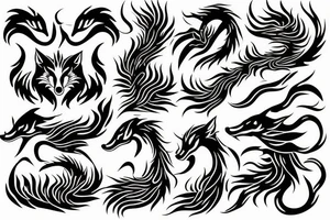 nine-tailed fox tattoo idea