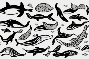 Whale in Ocean tattoo idea