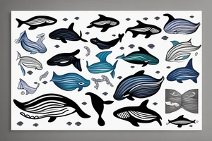 A whale in Ocean tattoo idea