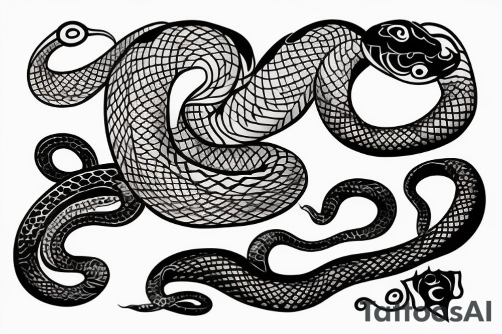 snake whit lilith tattoo idea