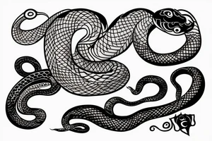 snake whit lilith tattoo idea
