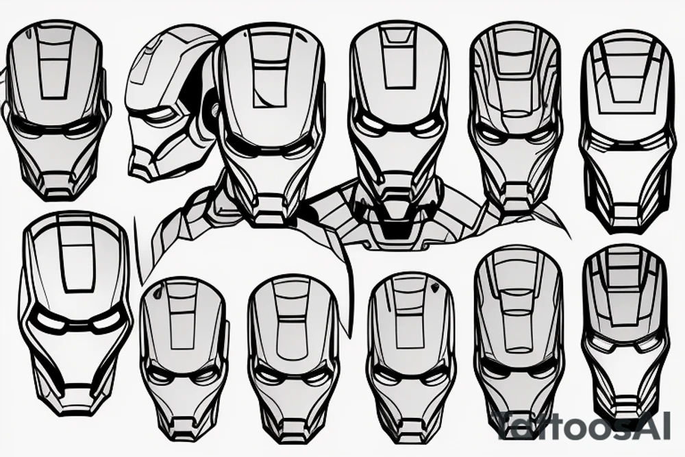 Iron man with turkey on his head tattoo idea